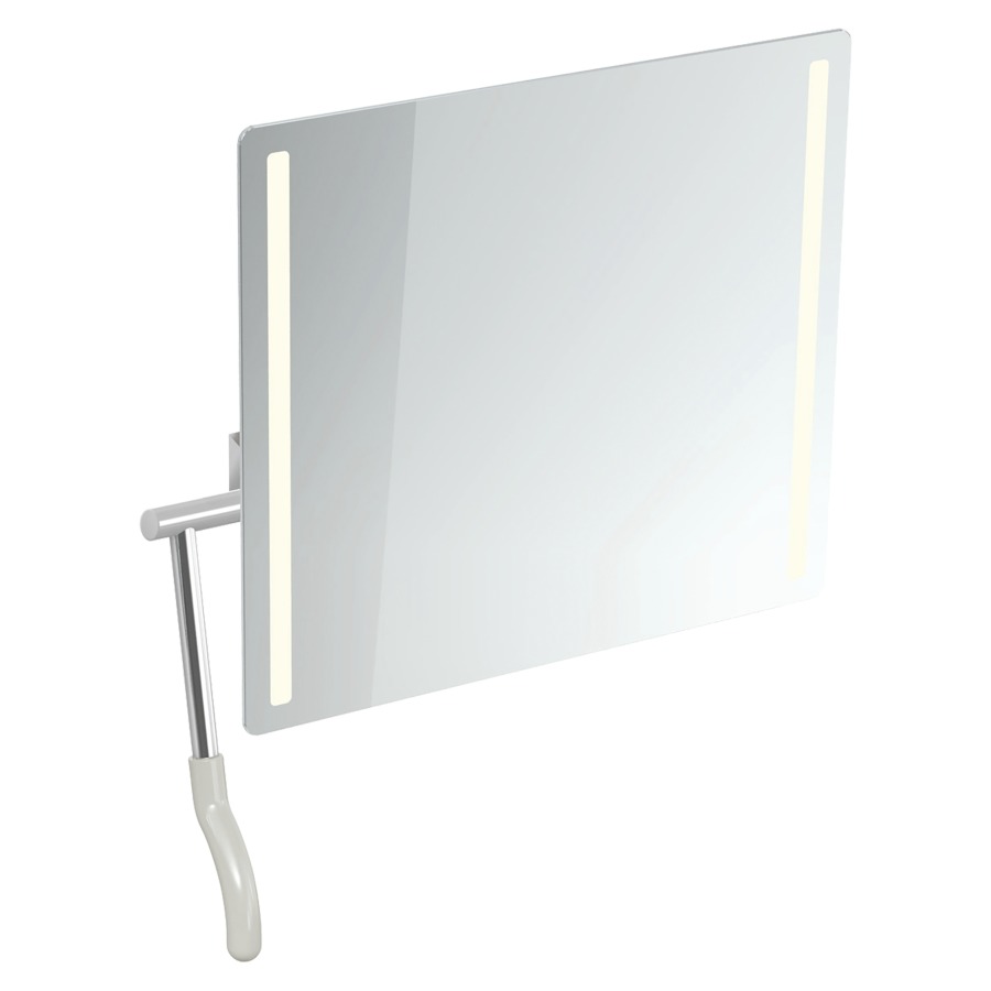 Miroir inclinable Hewi 802 LifeSystem
72.5 x 74.1 x 17.2-31 cm
adapté PMR, éclairage LED à gauche et
à droite, levier à gauche
avec pare-éclats intégré
Classe d’énergie G, IP44