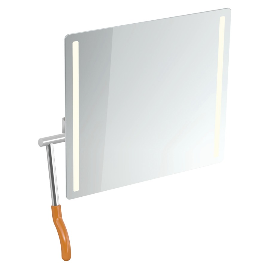 Miroir inclinable Hewi 802 LifeSystem
72.5 x 74.1 x 17.2-31 cm
adapté PMR, éclairage LED à gauche et
à droite, levier à gauche
avec pare-éclats intégré
Classe d’énergie G, IP44