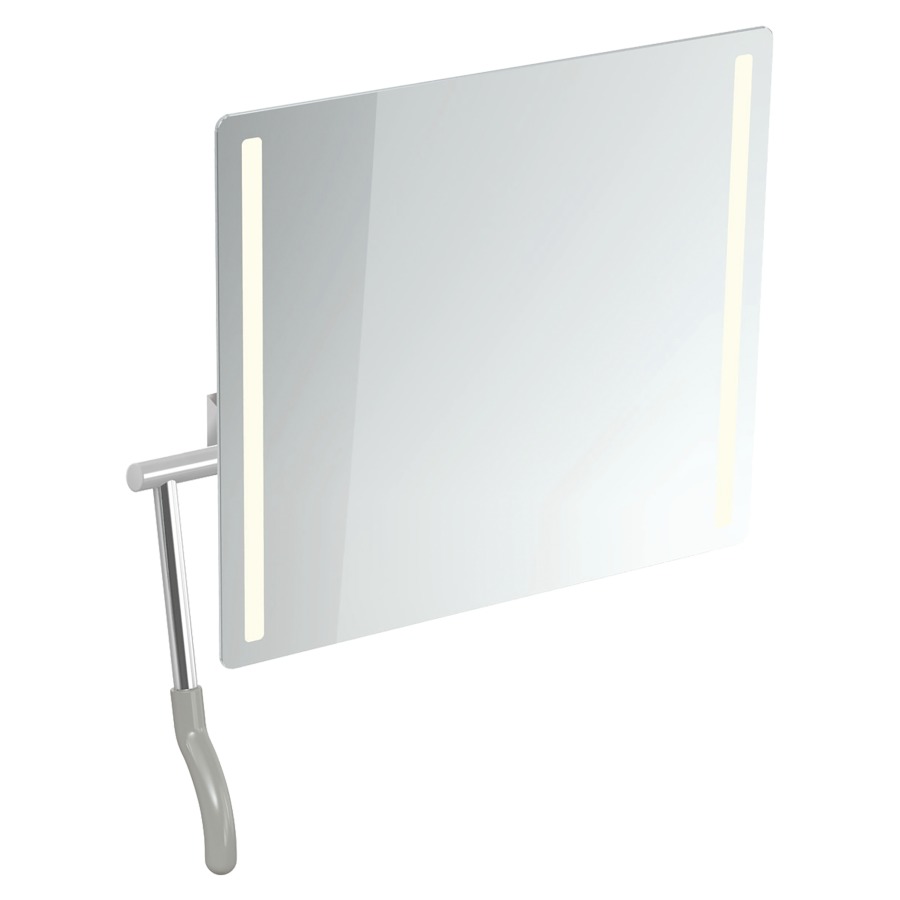 Miroir inclinable Hewi 802 LifeSystem
72.5 x 74.1 x 17.2-31 cm
adapté PMR, éclairage LED à gauche et
à droite, levier à gauche
avec pare-éclats intégré
Classe d’énergie G, IP44