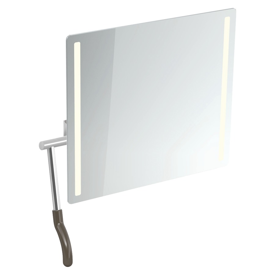 Miroir inclinable Hewi 802 LifeSystem
72.5 x 74.1 x 17.2-31 cm
adapté PMR, éclairage LED à gauche et
à droite, levier à gauche
avec pare-éclats intégré
Classe d’énergie G, IP44