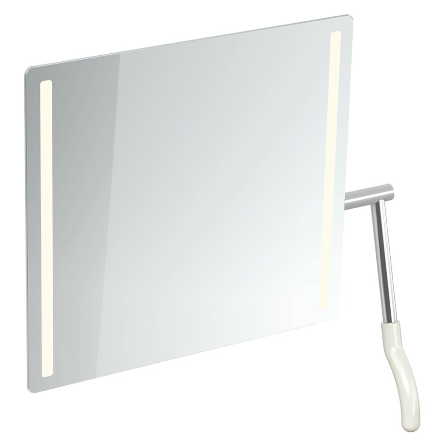 Miroir inclinable Hewi 802 LifeSystem
72.5 x 74.1 x 17.2-31 cm
adapté PMR, éclairage LED à gauche et
à droite, levier à droite
avec pare-éclats intégré
Classe d’énergie G, IP44