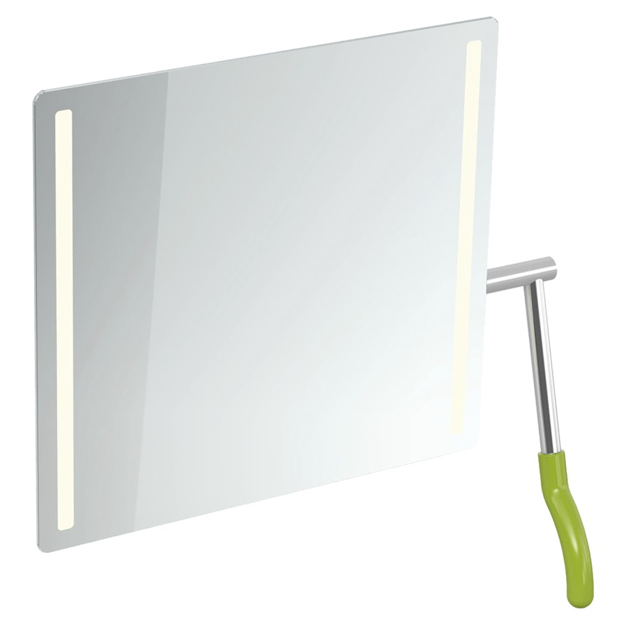 Miroir inclinable Hewi 802 LifeSystem
72.5 x 74.1 x 17.2-31 cm
adapté PMR, éclairage LED à gauche et
à droite, levier à droite
avec pare-éclats intégré
Classe d’énergie G, IP44