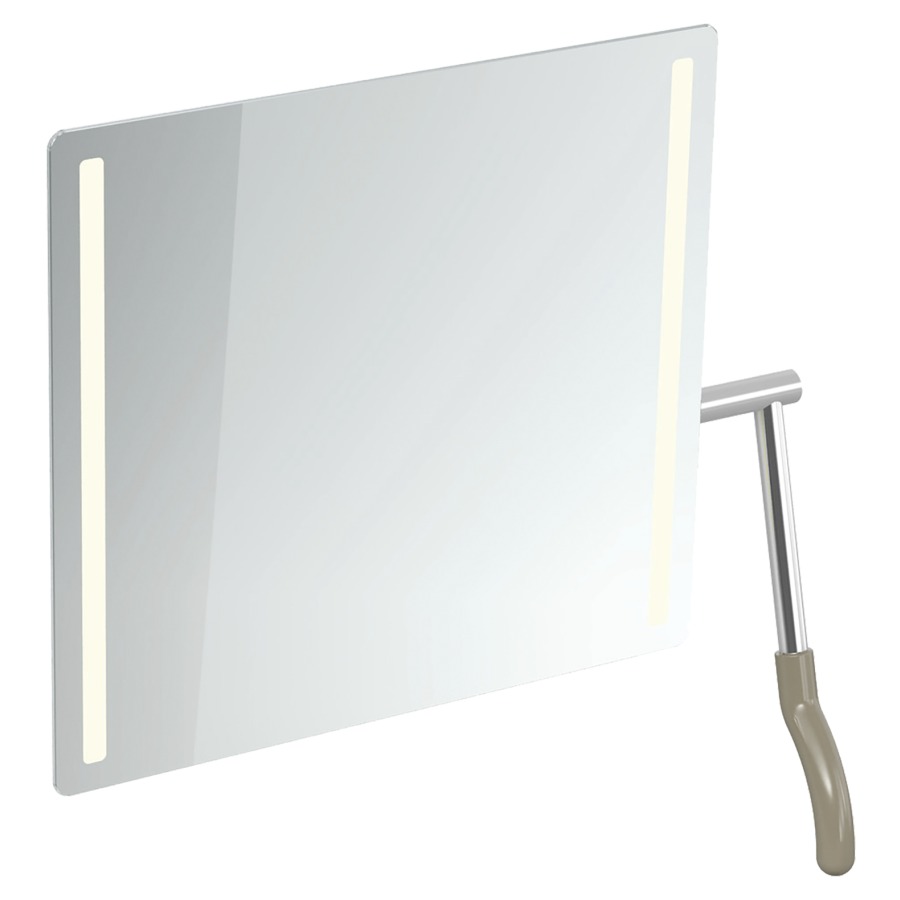Miroir inclinable Hewi 802 LifeSystem
72.5 x 74.1 x 17.2-31 cm
adapté PMR, éclairage LED à gauche et
à droite, levier à droite
avec pare-éclats intégré
Classe d’énergie G, IP44