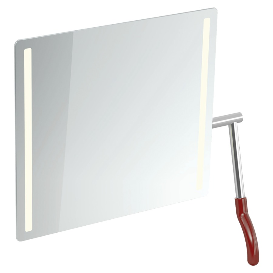 Miroir inclinable Hewi 802 LifeSystem
72.5 x 74.1 x 17.2-31 cm
adapté PMR, éclairage LED à gauche et
à droite, levier à droite
avec pare-éclats intégré
Classe d’énergie G, IP44
