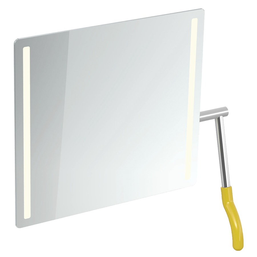 Miroir inclinable Hewi 802 LifeSystem
72.5 x 74.1 x 17.2-31 cm
adapté PMR, éclairage LED à gauche et
à droite, levier à droite
avec pare-éclats intégré
Classe d’énergie G, IP44
