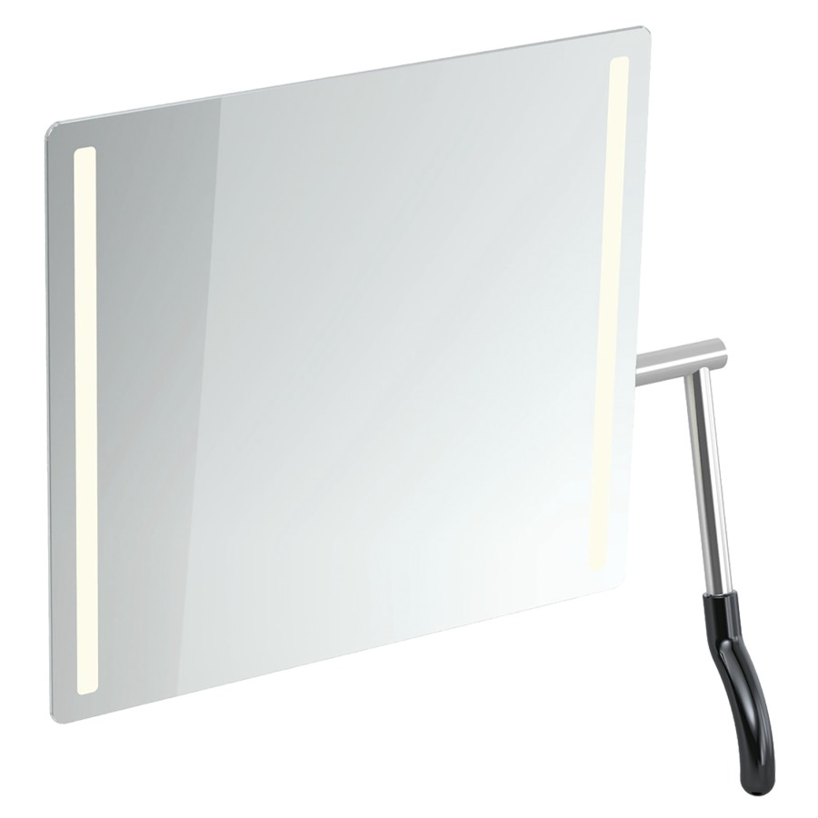 Miroir inclinable Hewi 802 LifeSystem
72.5 x 74.1 x 17.2-31 cm
adapté PMR, éclairage LED à gauche et
à droite, levier à droite
avec pare-éclats intégré
Classe d’énergie G, IP44