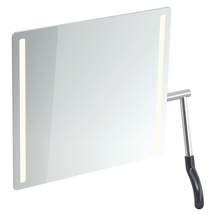 Miroir inclinable Hewi 802 LifeSystem
72.5 x 74.1 x 17.2-31 cm
adapté PMR, éclairage LED à gauche et
à droite, levier à droite
avec pare-éclats intégré
Classe d’énergie G, IP44