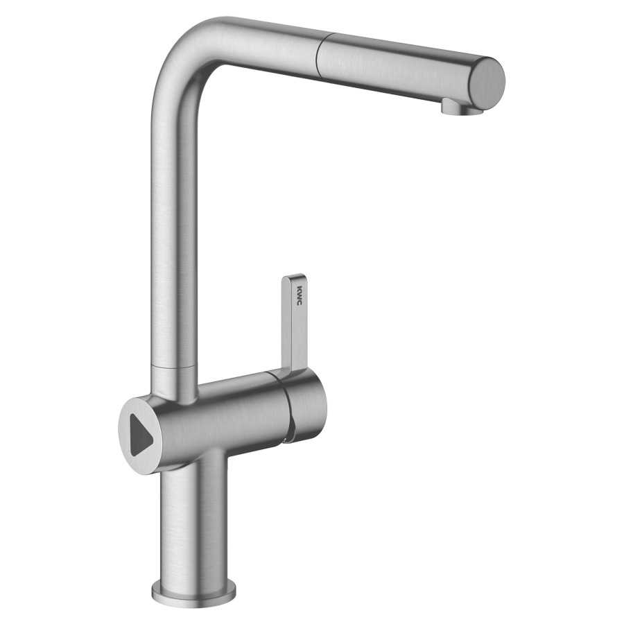 Mélangeur d'évier BEVO E
hybride, presque sans contact
saillie 225 mm, goulot orientable
douche extensible, commande à droite
alimentation à pile pour 4 AA-batteries
tuyaux de raccordement flexibles 3/8"