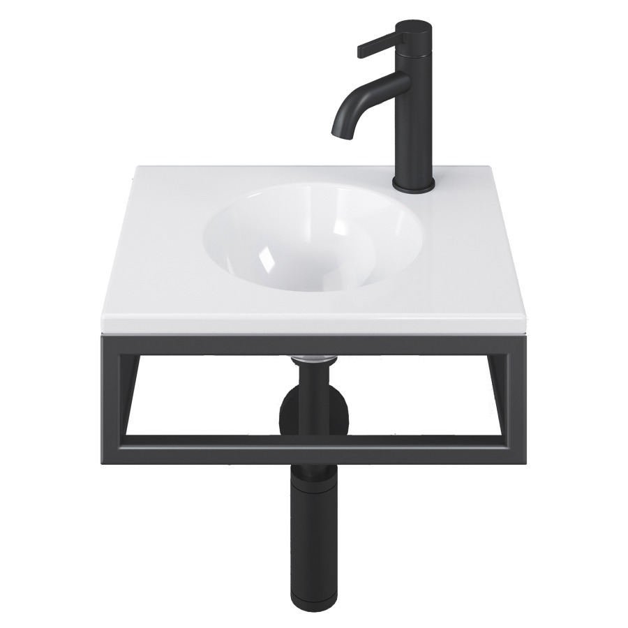 Lave-mains ORBIS MINI FRAME
41 x 14.5 x 32 cm
Acier, sans trop-plein
avec tablette de robinetterie
avec cadre, prémont
