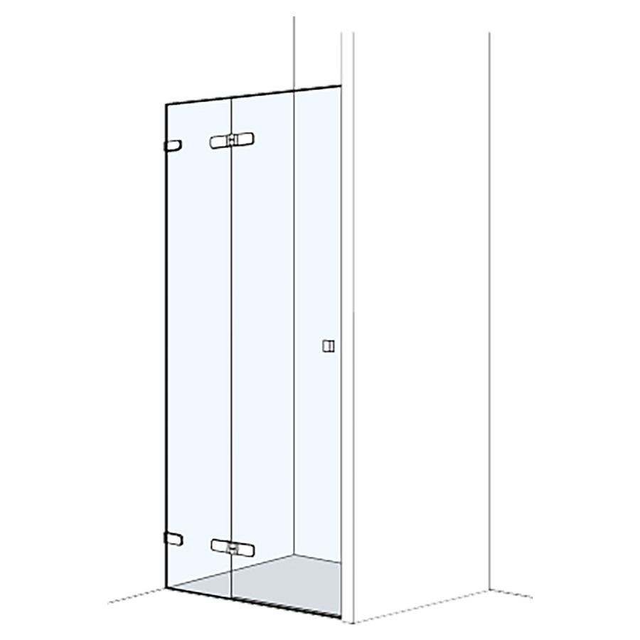Flügeltür S505PLUS Nische
180.1-200 cm, H 200 cm
rahmenlos, mit Festelement links
Tür Anschlag links
GENAUE MASSE NACH AUSMASS