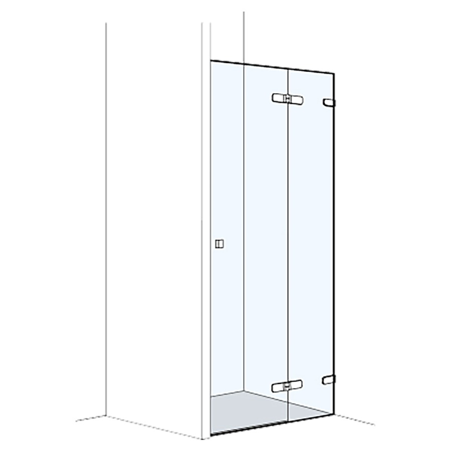 Flügeltür S505PLUS Nische
180.1-200 cm, H 200 cm
rahmenlos, mit Festelement rechts
Tür Anschlag rechts
GENAUE MASSE NACH AUSMASS