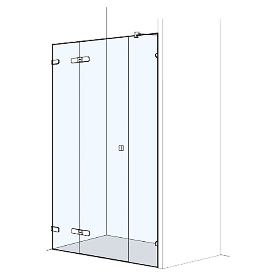 Porte pivotante S505PLUS niche
180.1-200 cm, H 200 cm
sans cadre, avec partie fixe à gauche
et cloison latérale en alignement
porte charniere à gauche
MESURES EXACTES SELON PRISE DE MESURE