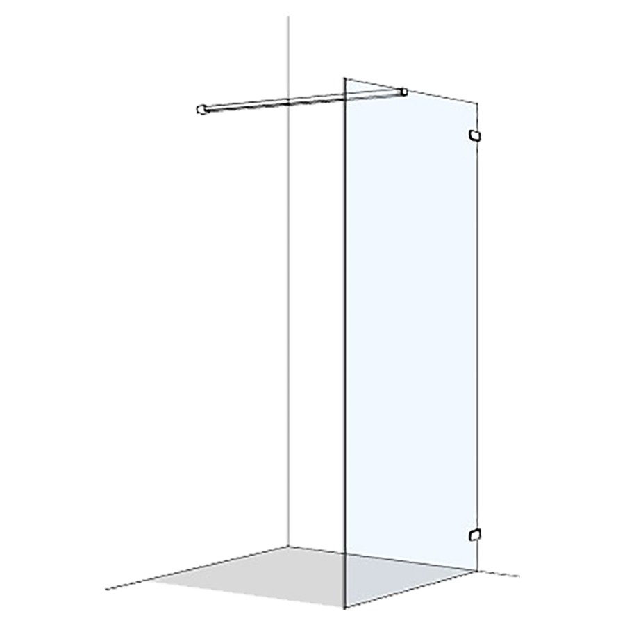 Cloison latérale S505PLUS pose libre
160.1-200 cm, H 200 cm
sans cadre, fixation à droite
avec traverse
MESURES EXACTES SELON PRISE DE MESURE