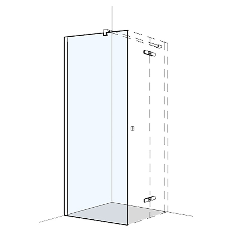 Cloison latérale S500PLUS
137.5-139 cm, H 200 cm
avec cadre partiel, pour portes pivotante
fixation à gauche, avec traverse
