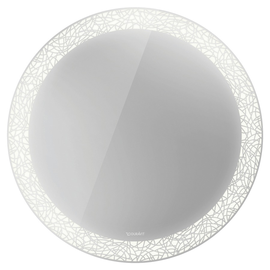 Miroir lumineux HAPPY D.2 PLUS
D 90 x 4.7 cm, éclairage LED
3500 Kelvin, 40 Watt, dimmable
décor bandeau lumineux organic
version Capteur
avec chauffage du miroir, IP44