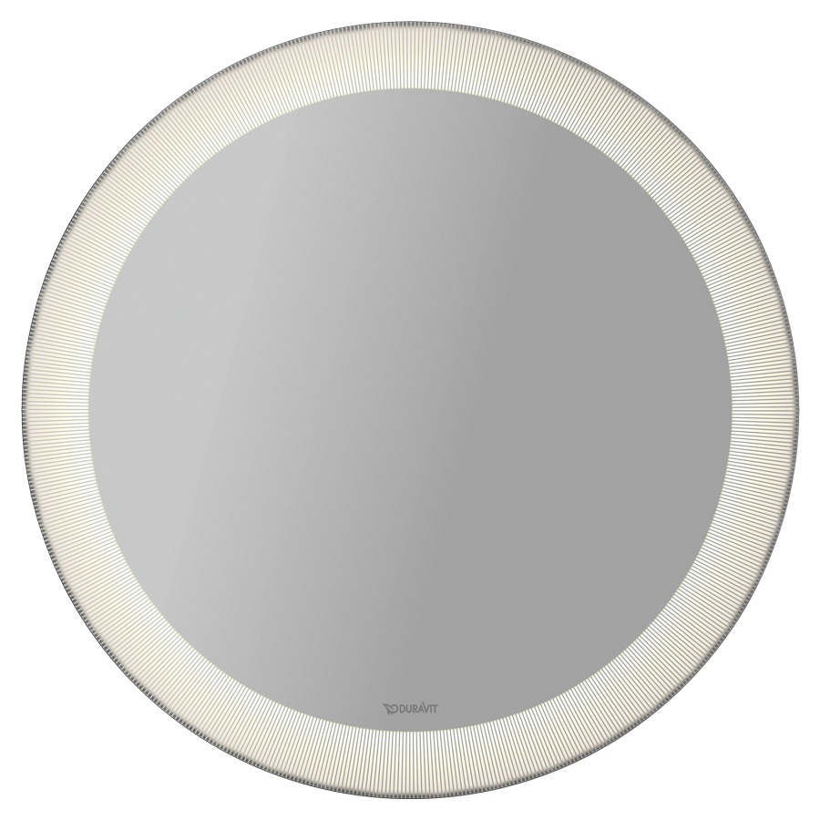 Miroir lumineux HAPPY D.2 PLUS
D 90 x 4.7 cm, éclairage LED
3500 Kelvin, 40 Watt, dimmable
décor bandeau lumineux radial
version Capteur
avec chauffage du miroir, IP44