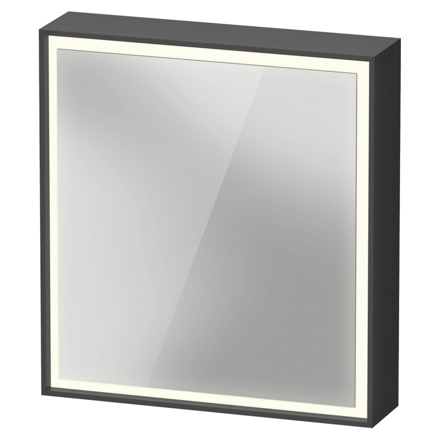 Armoire de toilette L-CUBE
65 x 70 x 15.5 cm
1&nbsp;prise, 1&nbsp;porte à double miroir
charnière à gauche, 2 étagères en verre
éclairage LED direct, entourante
dimmable, 3500 Kelvin, 36 Watt
interrupteur à capteur en bas à droite, IP44