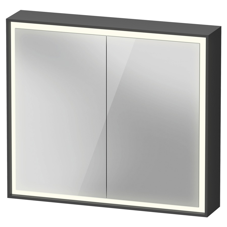 Armoire de toilette L-CUBE
80 x 70 x 15.5 cm
1&nbsp;prise, 2&nbsp;portes à double miroir
2 étagères en verre, éclairage LED direct
entourante, dimmable, 3500 Kelvin, 40 Watt
interrupteur à capteur en bas à droite, IP44