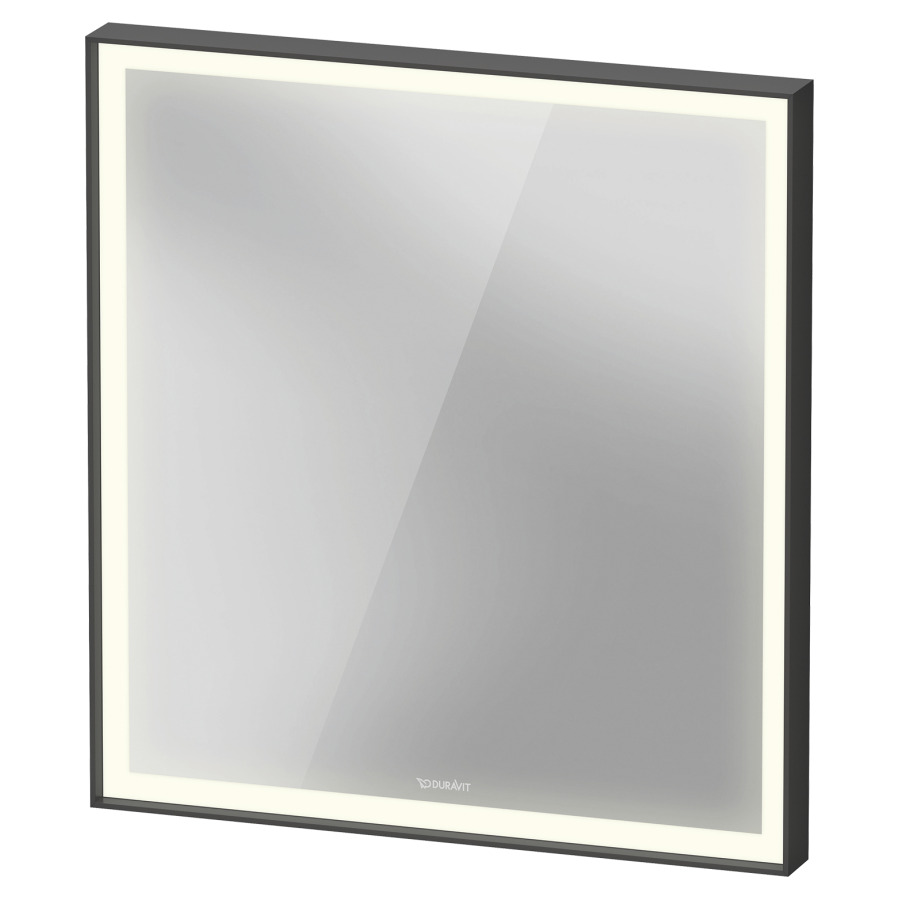 Miroir lumineux L-CUBE
65 x 70 x 6.7 cm
éclairage LED direct, entourante
dimmable, 3500 Kelvin, 23 Watt
interrupteur à capteur en bas à droite
avec chauffage du miroir, IP44