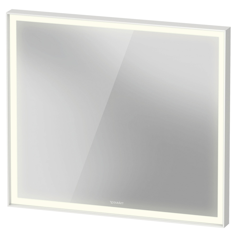 Miroir lumineux L-CUBE
80 x 70 x 6.7 cm
éclairage LED direct, entourante
dimmable, 3500 Kelvin, 24 Watt
interrupteur à capteur en bas à droite
avec chauffage du miroir, IP44