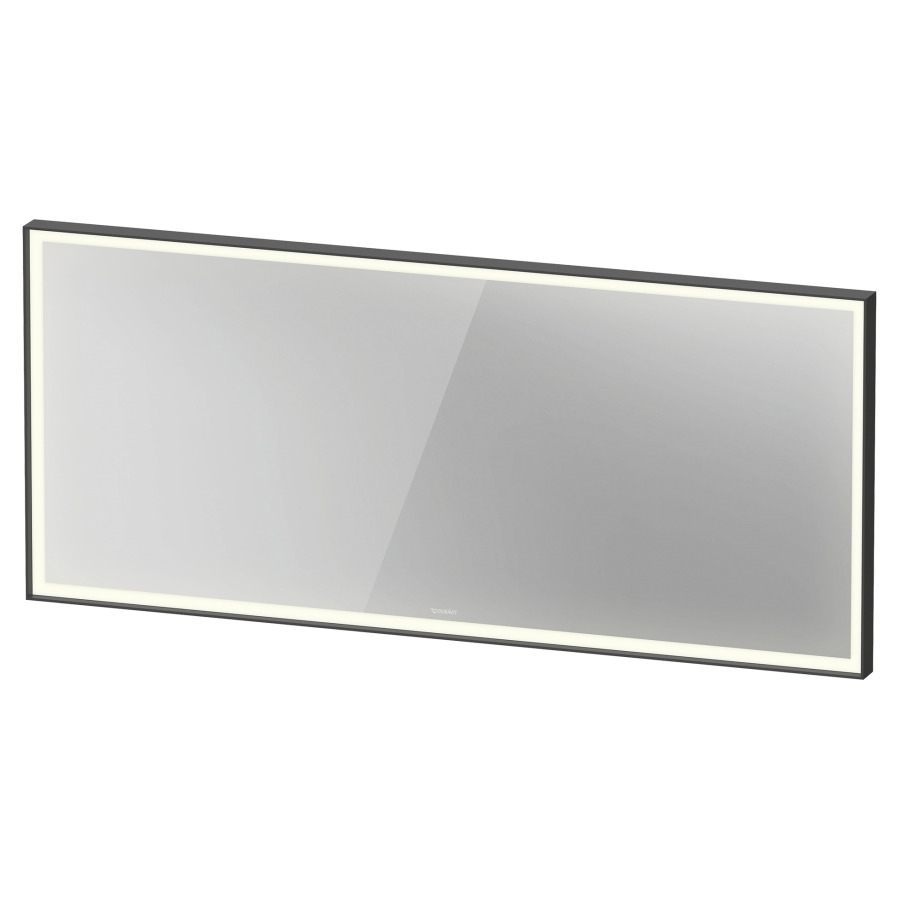 Miroir lumineux L-CUBE
160 x 70 x 6.7 cm
éclairage LED direct, entourante
dimmable, 3500 Kelvin, 41 Watt
interrupteur à capteur en bas à droite
avec chauffage du miroir, IP44