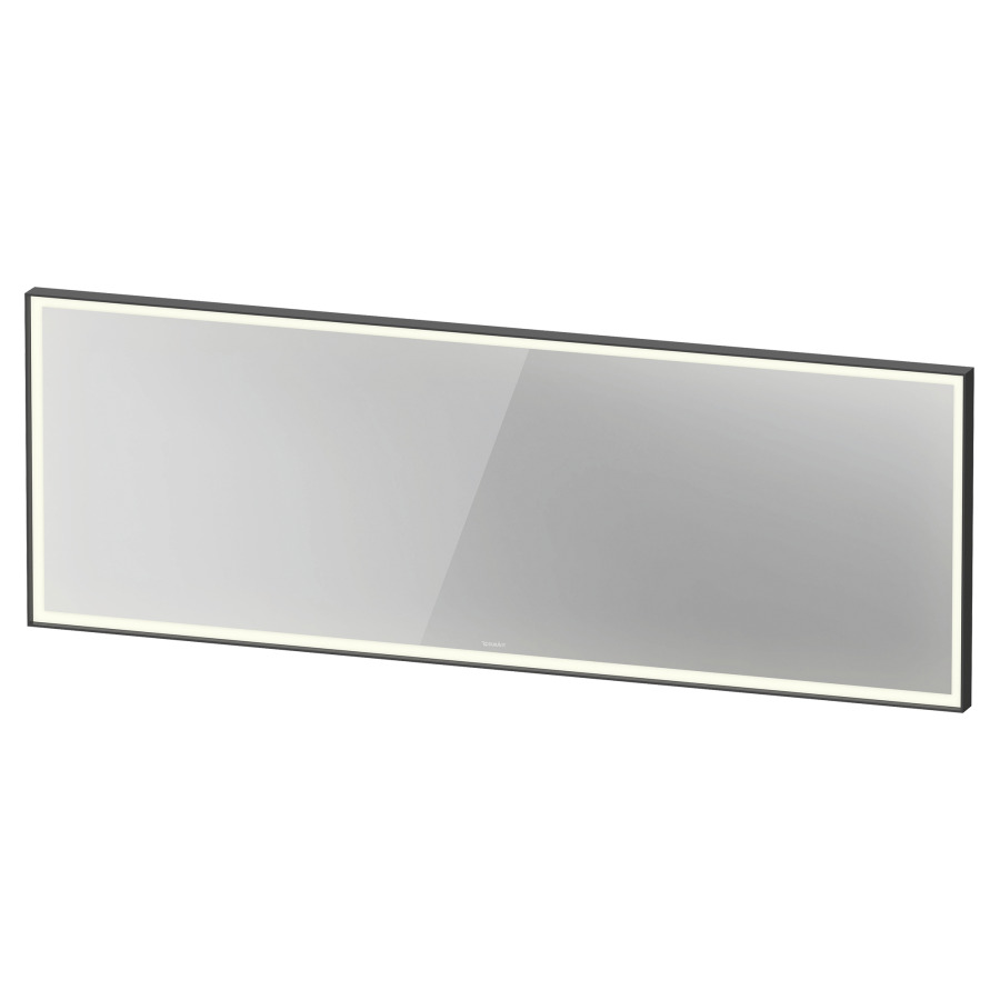 Miroir lumineux L-CUBE
200 x 70 x 6.7 cm
éclairage LED direct, entourante
dimmable, 3500 Kelvin, 48 Watt
interrupteur à capteur en bas à droite
avec chauffage du miroir, IP44