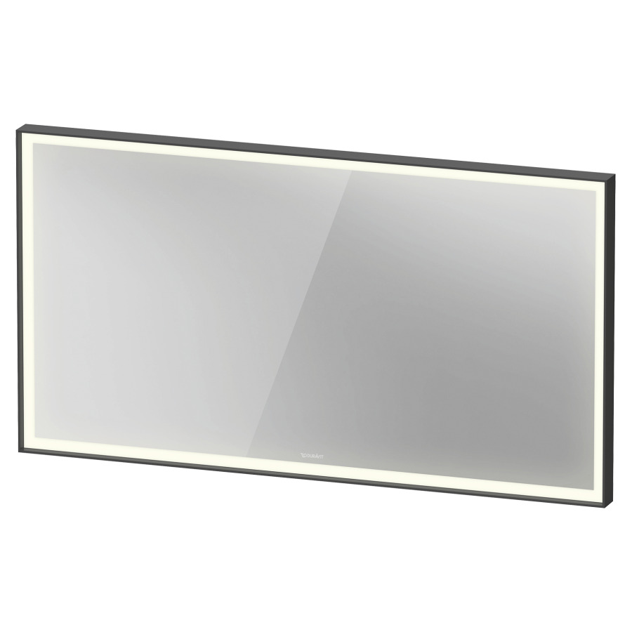 Miroir lumineux L-CUBE
130 x 70 x 6.7 cm
éclairage LED direct, entourante
dimmable, 3500 Kelvin, 36 Watt
interrupteur à capteur en bas à droite
avec chauffage du miroir, IP44