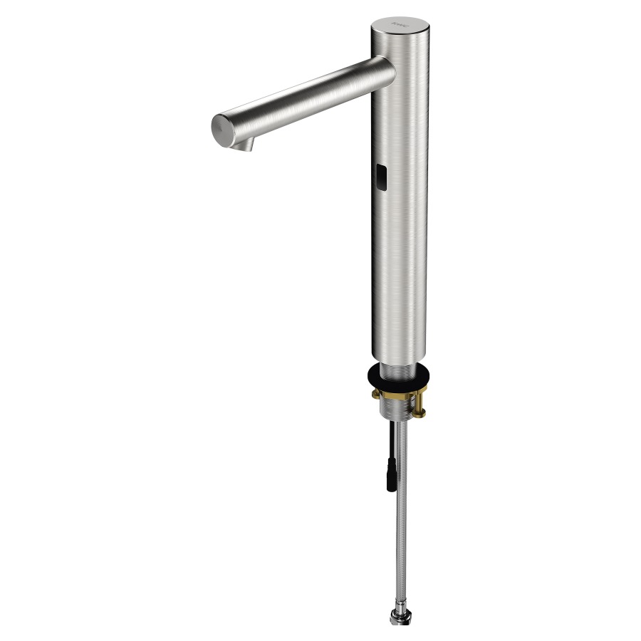 Commande de lavabo  F7E
acier inoxydable, saillie 180 mm
goulot fixe, hauteur d'écoulement 245 mm
débit 5.7 (L/min), commande infrarouge
avec rinçage hygiénique
pour le froid ou de l'eau prémélangée
sans pile 101940
sans bloc d'alimentation 101941/942