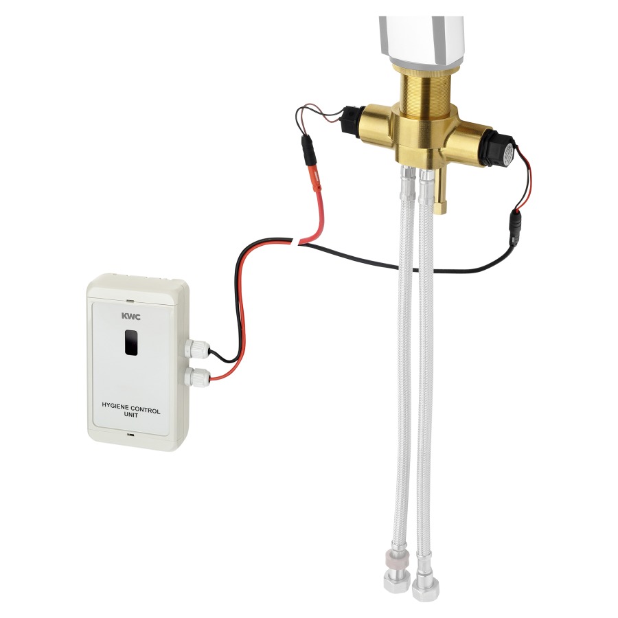 Unité hygiénique KWC
pour mitigeur monocommande F5L
saillie 125 mm
fonctionnement sur batterie ou sur secteur