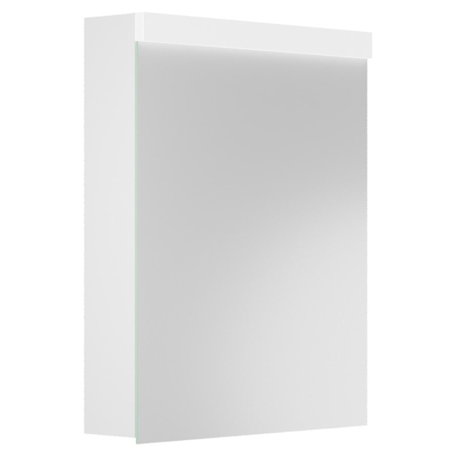 Armoire de toilette Duplex
60 x 73.8 x 14.1 cm
Profilé en aluminium
1&nbsp;porte à double miroir, charnière à droite
éclairage LED direct et indirect 
10.08 W / 5.71-5.82 W
1&nbsp;prise double en bas à gauche
2 tablettes en verre, IP24