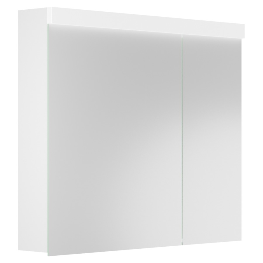 Armoire de toilette Duplex
90 x 73.8 x 14.1 cm
Profilé en aluminium
2&nbsp;portes à double miroir (60/30)
éclairage LED direct et indirect 
15.84 W / 8.69-8.86 W
1&nbsp;prise double en bas à droite
4 tablettes en verre, IP24