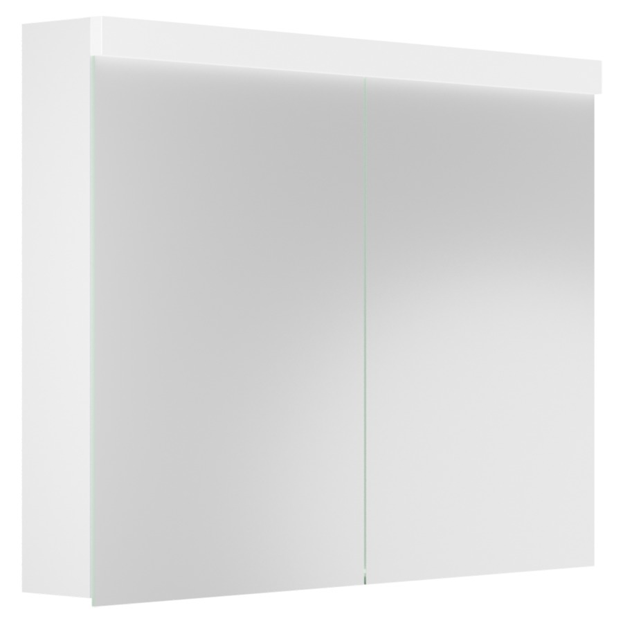 Armoire de toilette Duplex
100 x 73.8 x 14.1 cm
Profilé en aluminium
2&nbsp;portes à double miroir (50/50)
éclairage LED direct et indirect 
17.28 W / 9.68-9.87 W
1&nbsp;prise double en bas à droite
4 tablettes en verre, IP24