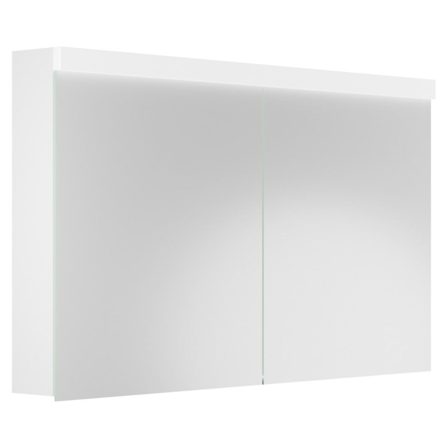 Armoire de toilette Duplex
130 x 73.8 x 14.1 cm
Profilé en aluminium
2&nbsp;portes à double miroir (65/65)
éclairage LED direct et indirect 
23.04 W / 12.66-12.91 W
1&nbsp;prise double en bas à droite
4 tablettes en verre, IP24