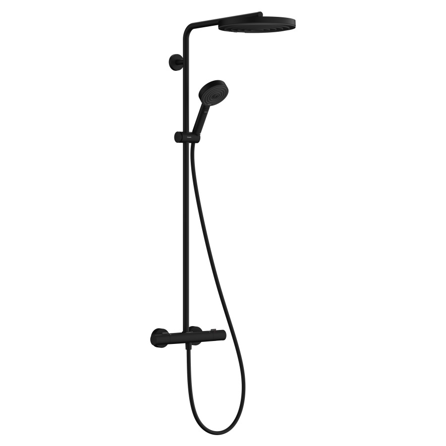 Système de douche Pulsify S Puro
thermostat Ecostat Fine
EcoSmart, E 138-162 mm
douche de tête Pulsify 260 1jet, D 26 cm
débit 7.8 (L/min), douche à main 3jet
PowderRain, IntenseRain, jet de massage 
débit douche à main 8 (L/min)
saillie 460 mm, glissière de douche
tuyau de douche, support de douche
groupe acoustique&nbsp;I