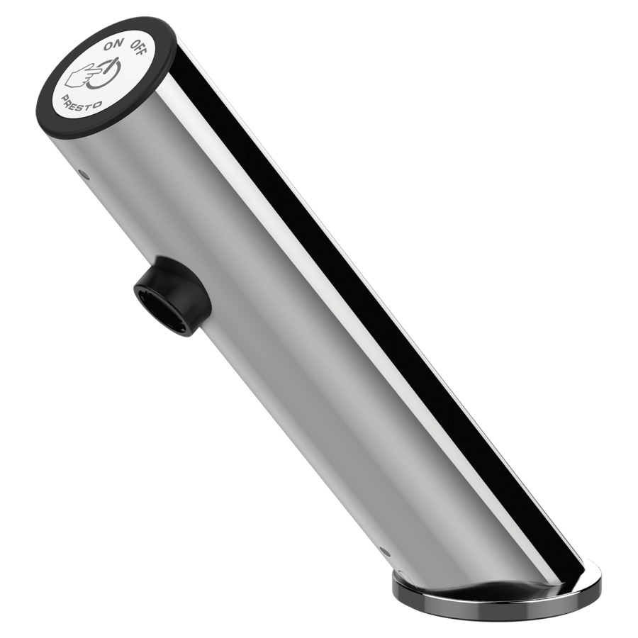 Robinet à colonne Presto Linea Touch
saillie 114 mm, goulot fixe
piézotastre avec fonction de
démarrage/arrêt, débit 3 (L/min)
raccordement au réseau 230&nbsp;V
tuyaux de raccordement flexibles 3/8"