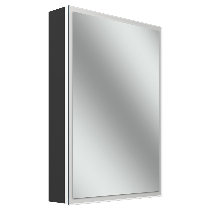 Armoire de toilette Schneider GLOW D2W
51.3 x 73.6 x 13.6 cm
Profilé en aluminium, montage UP/AP
1&nbsp;porte à double miroir, charnière à gauche
éclairage LED, 2000-6500 Kelvin
Dim2Warm, Touch-Slider, 38 Watt
6496 Lumen, 1&nbsp;prise double en bas à
droite sur la paroi latérale, 2 tablettes 
en verre, IP44, Classe d’énergie C
