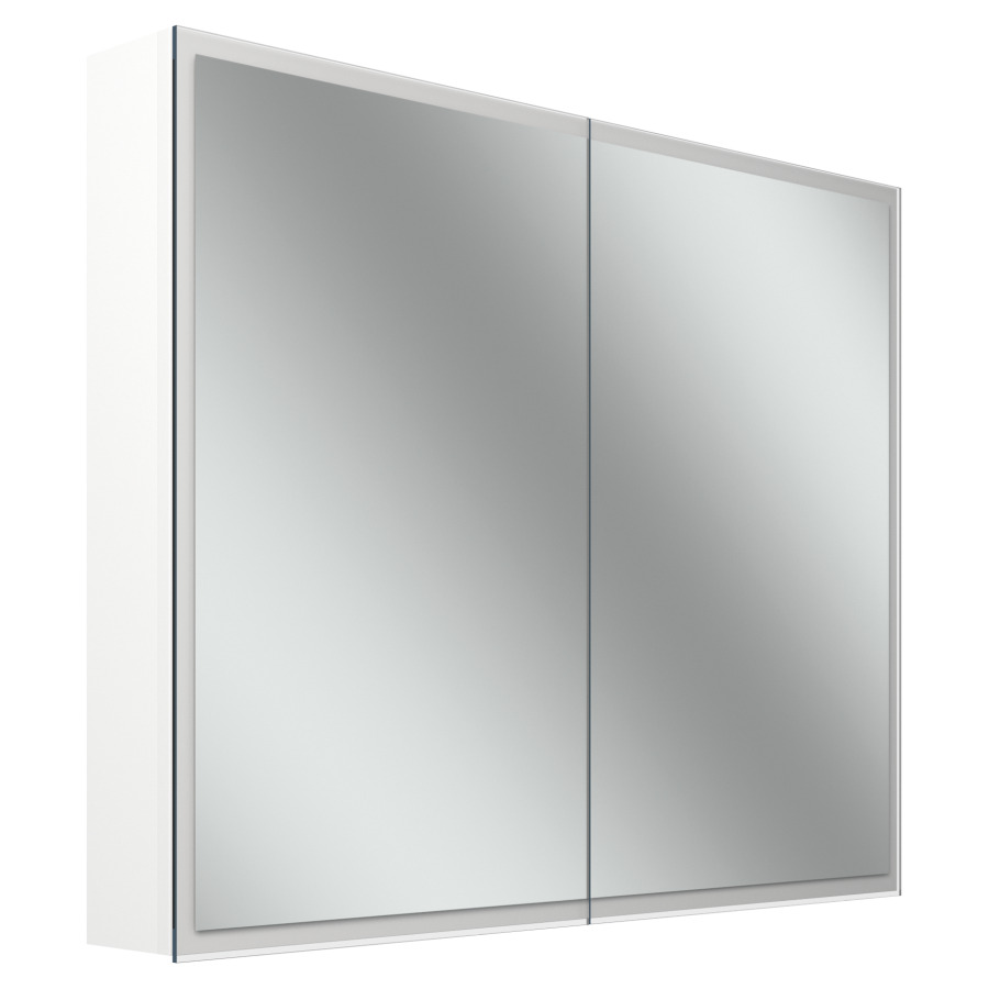 Armoire de toilette Schneider GLOW D2W
91.3 x 73.6 x 13.6 cm
Profilé en aluminium, montage UP/AP
2&nbsp;portes à double miroir
éclairage LED, 2000-6500 Kelvin
Dim2Warm, Touch-Slider, 51 Watt
8770 Lumen, 1&nbsp;prise double en bas à
droite sur la paroi intermédiaire
4 tablettes  en verre, IP44
Classe d’énergie C