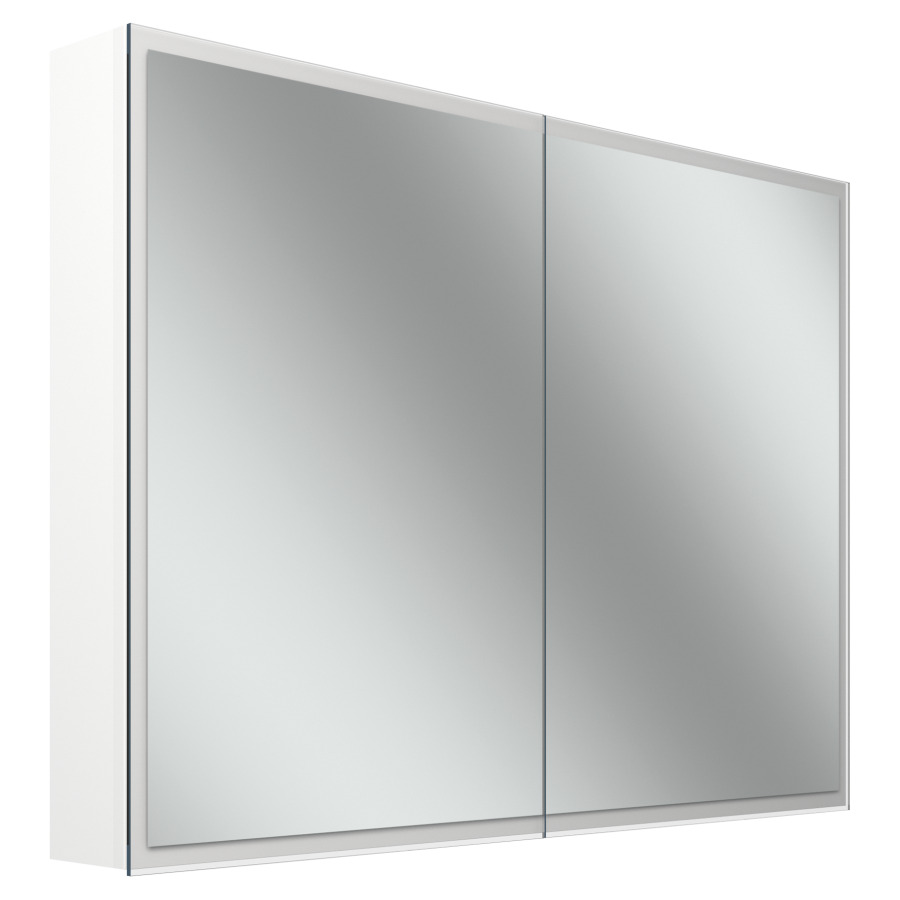 Armoire de toilette Schneider GLOW D2W
101.3 x 73.6 x 13.6 cm
Profilé en aluminium, montage UP/AP
2&nbsp;portes à double miroir
éclairage LED, 2000-6500 Kelvin
Dim2Warm, Touch-Slider, 55 Watt
9419 Lumen, 1&nbsp;prise double en bas à
droite sur la paroi intermédiaire
4 tablettes  en verre, IP44
Classe d’énergie C