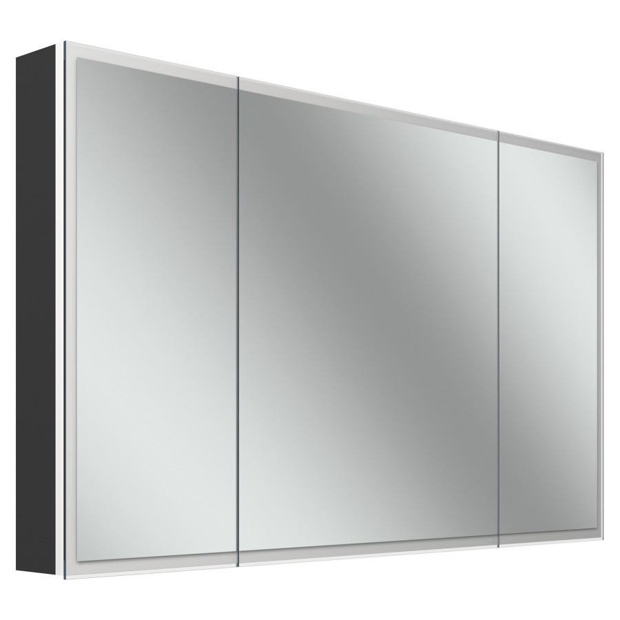 Armoire de toilette Schneider GLOW D2W
121.3 x 73.6 x 13.6 cm
Profilé en aluminium, montage UP/AP
3&nbsp;portes à double miroir
éclairage LED, 2000-6500 Kelvin
Dim2Warm, Touch-Slider, 60 Watt
10394 Lumen, 2 prises doubles
à gauche et à droite en bas de la paroi 
intermédiaire, 4 tablettes  en verre
IP44, Classe d’énergie C