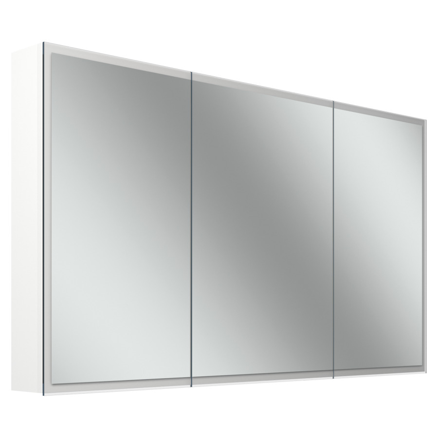 Armoire de toilette Schneider GLOW D2W
131.3 x 73.6 x 13.6 cm
Profilé en aluminium, montage UP/AP
3&nbsp;portes à double miroir
éclairage LED, 2000-6500 Kelvin
Dim2Warm, Touch-Slider, 64 Watt
11043 Lumen, 2 prises doubles
à gauche et à droite en bas de la paroi 
intermédiaire, 4 tablettes  en verre
IP44, Classe d’énergie C