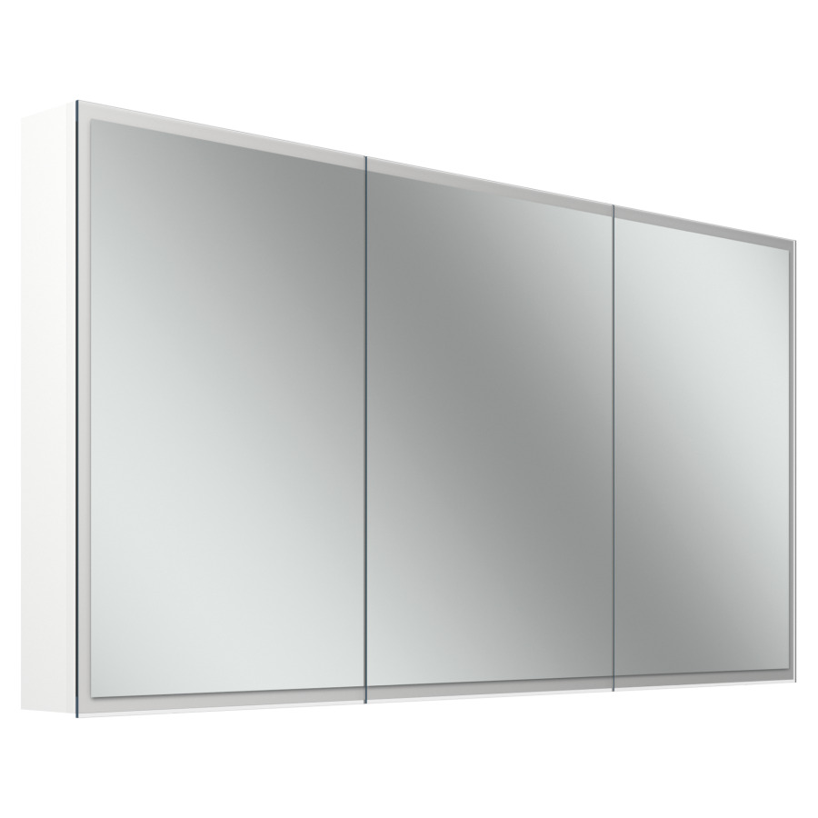 Armoire de toilette Schneider GLOW D2W
141.3 x 73.6 x 13.6 cm
Profilé en aluminium, montage UP/AP
3&nbsp;portes à double miroir
éclairage LED, 2000-6500 Kelvin
Dim2Warm, Touch-Slider, 66 Watt
11368 Lumen, 2 prises doubles
à gauche et à droite en bas de la paroi 
intermédiaire, 4 tablettes  en verre
IP44, Classe d’énergie C