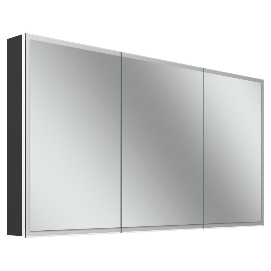 Armoire de toilette Schneider GLOW D2W
141.3 x 73.6 x 13.6 cm
Profilé en aluminium, montage UP/AP
3&nbsp;portes à double miroir
éclairage LED, 2000-6500 Kelvin
Dim2Warm, Touch-Slider, 66 Watt
11368 Lumen, 2 prises doubles
à gauche et à droite en bas de la paroi 
intermédiaire, 4 tablettes  en verre
IP44, Classe d’énergie C