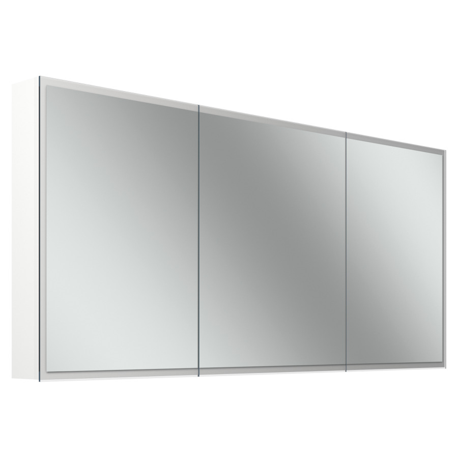 Armoire de toilette Schneider GLOW D2W
161.3 x 73.6 x 13.6 cm
Profilé en aluminium, montage UP/AP
3&nbsp;portes à double miroir
éclairage LED, 2000-6500 Kelvin
Dim2Warm, Touch-Slider, 74 Watt
12667 Lumen, 2 prises doubles
à gauche et à droite en bas de la paroi 
intermédiaire, 6 tablettes  en verre
IP44, Classe d’énergie C