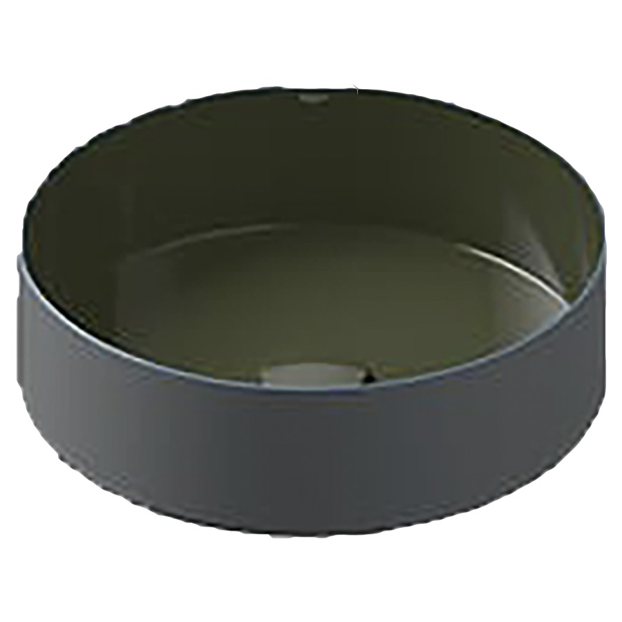 Lavabo à poser Tricolor 
D 40 cm, H 11.4 cm
Acier, vitrifié à l’intérieur et à l’extérieur
sans trop-plein, avec vidage