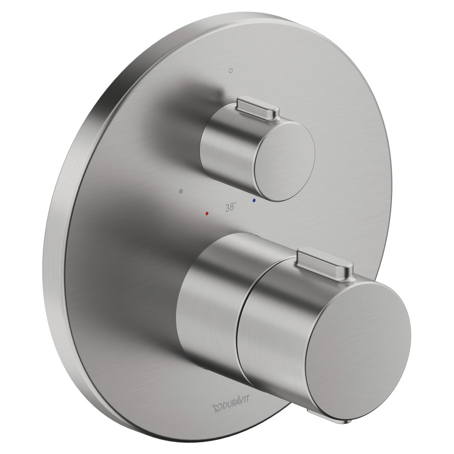 Mélangeur de douche DURAVIT UP
set de montage final, avec thermosta
pour commander 1 fonction
rosace D 17 cm, débit 20.5 (L/min)
sans corps à encastrer 714 241/242
groupe acoustique&nbsp;I