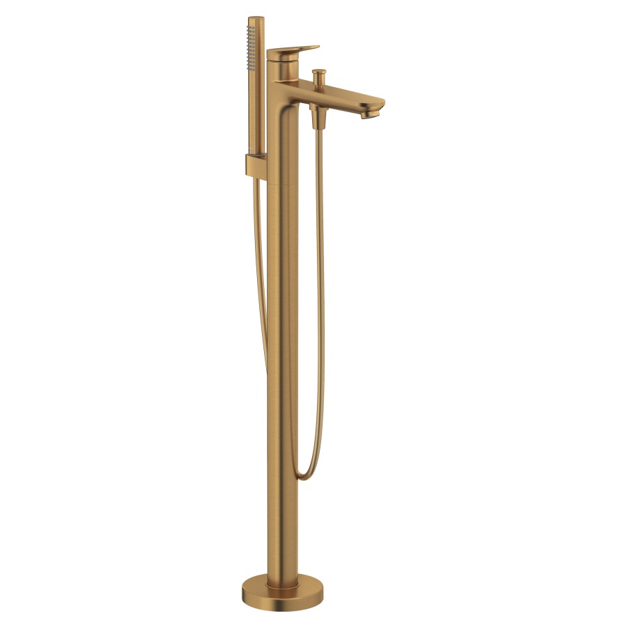 Mélangeur de bain WAVE
modèle à poser, hauteur d'écoulement 764-834 mm
saillie 225 mm, sans corps à encastrer
102642, tuyau de douche, douche à main
support de douche