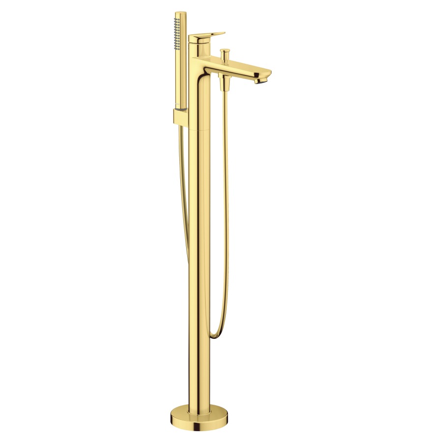 Mélangeur de bain WAVE
modèle à poser, hauteur d'écoulement 764-834 mm
saillie 225 mm, sans corps à encastrer
102642, tuyau de douche, douche à main
support de douche