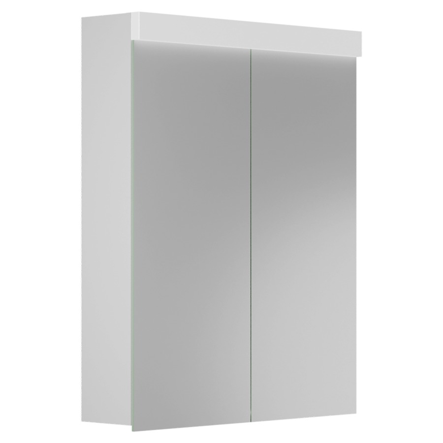 Armoire de toilette Duplex
60 x 73.8 x 14.1 cm
Profilé en aluminium
2&nbsp;portes à double miroir (30/30)
éclairage LED direct et indirect 
10.08 W / 5.71-5.82 W
1&nbsp;prise double en bas à gauche
2 tablettes en verre, IP24