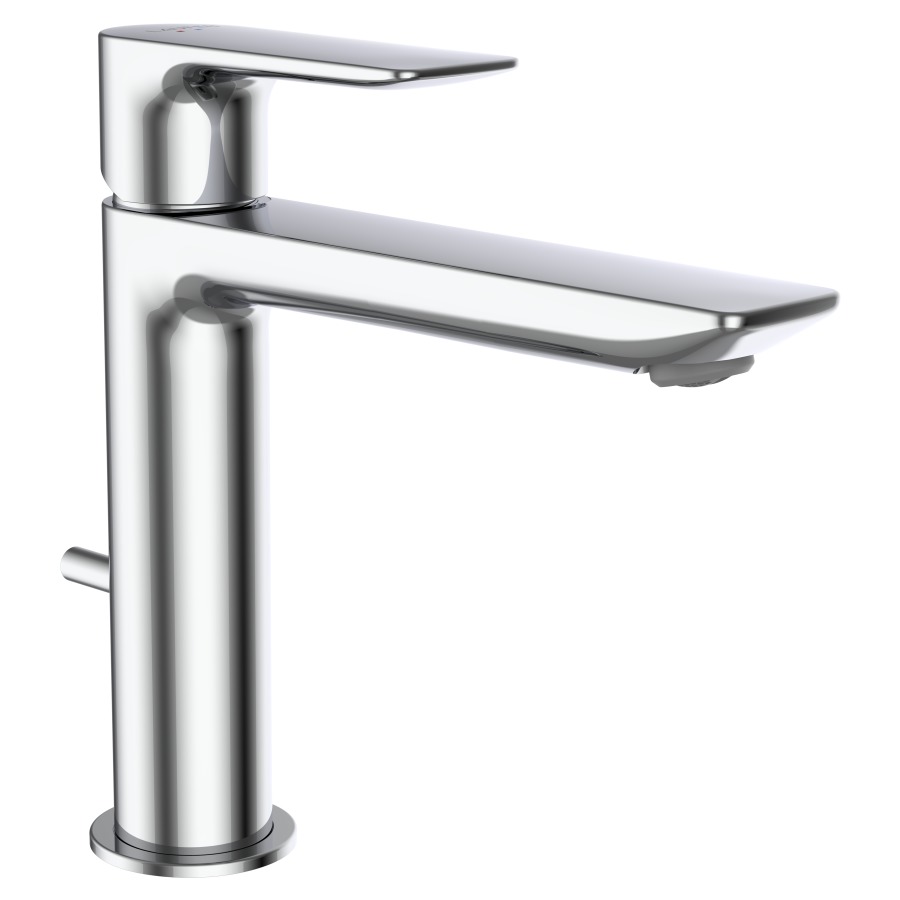 Mélangeur de lavabo CITYPLUS Eco+
saillie 140 mm, goulot fixe 
débit 4.4 (L/min)
avec soupape d’écoulement
groupe acoustique&nbsp;I, Classe d’énergie A