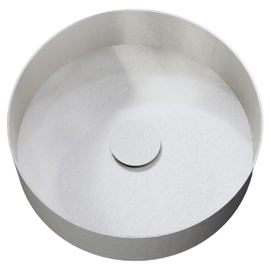 Lave-mains à poser Morath by Dornbracht
D 40 cm, H 12.5 cm, Acier inoxydable
avec vidage, sans trop-plein
avec matériel de fixation